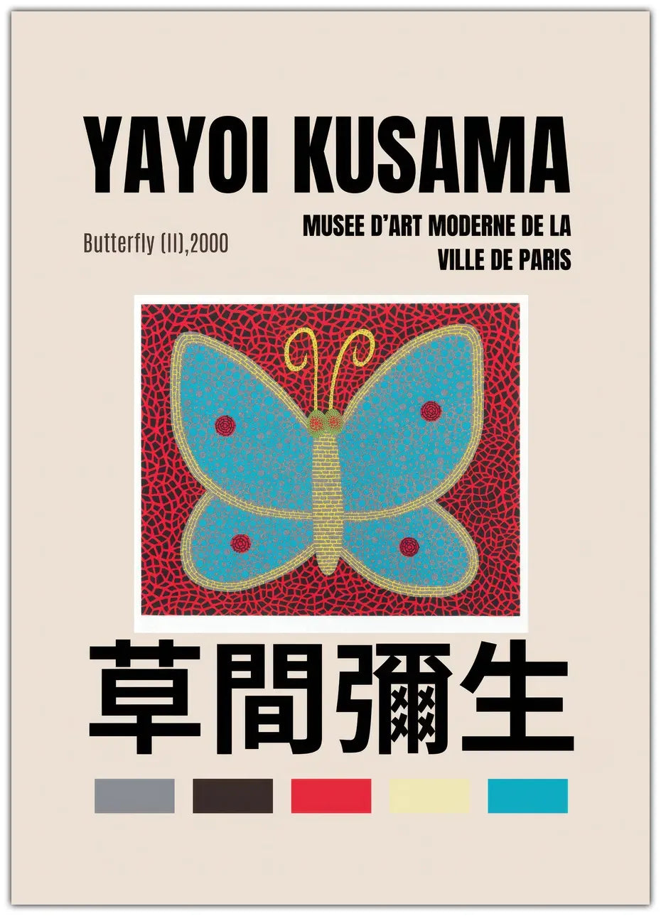 Yayoi Kusama - Schmetterling Poster