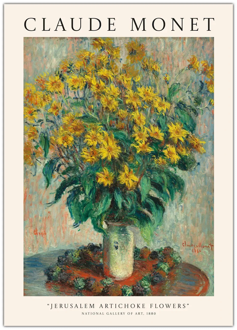 Claude Monet - Jerusalem Artichoke Flowers Plakat