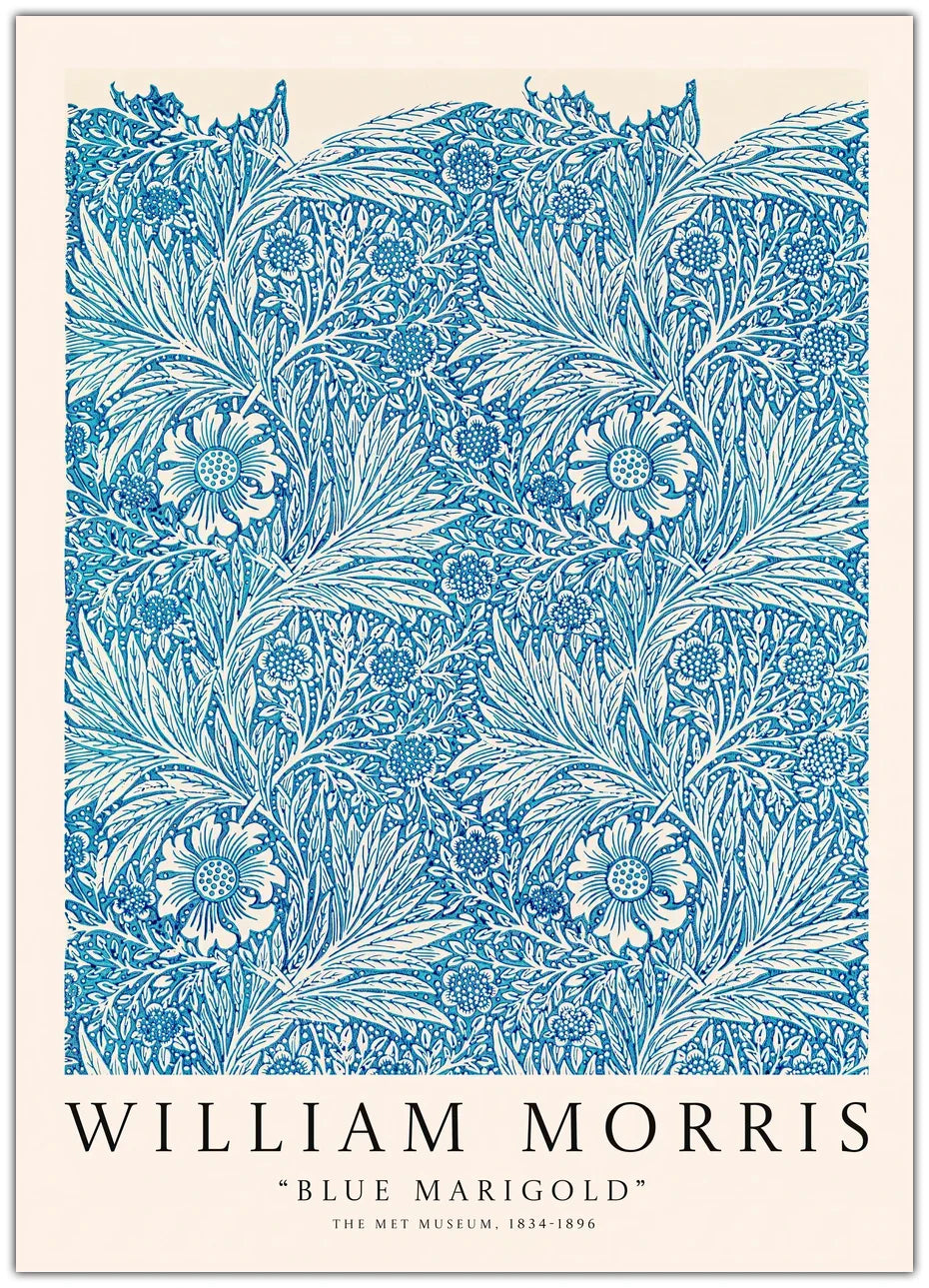 William Morris - Blue Marigold Plakat