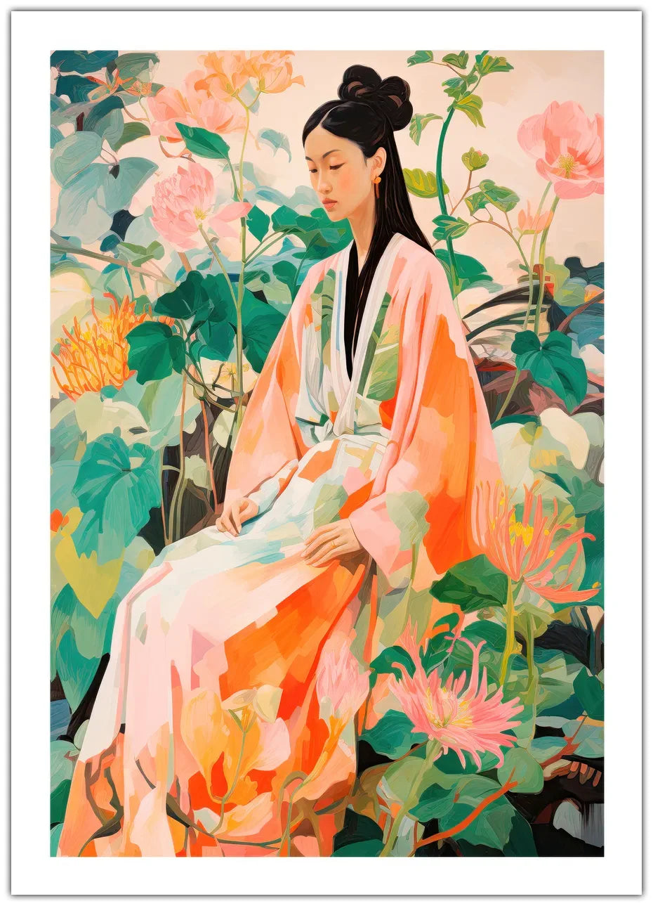 Surrounded By Flowers Plakat