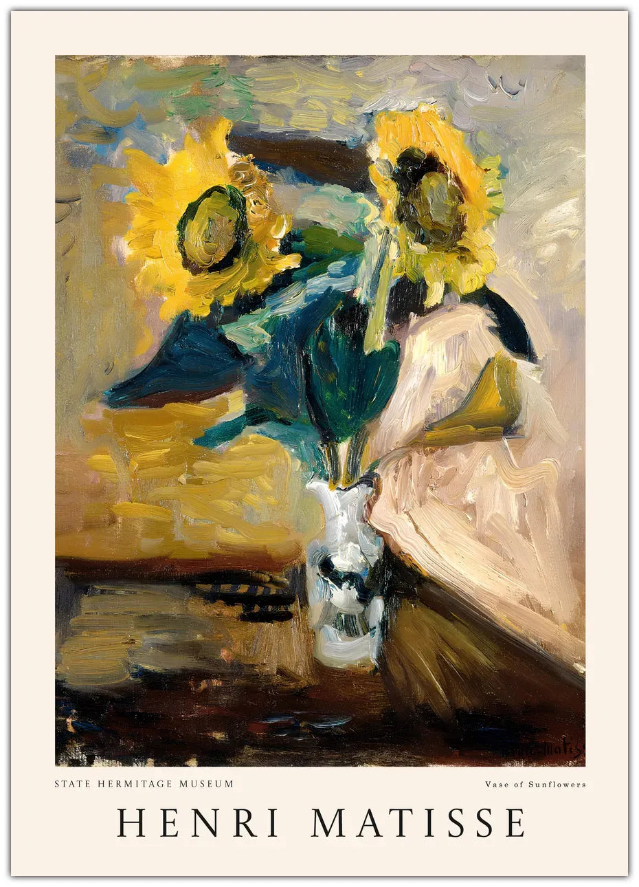 Henri Matisse - Vase Of Sunflowers Plakat