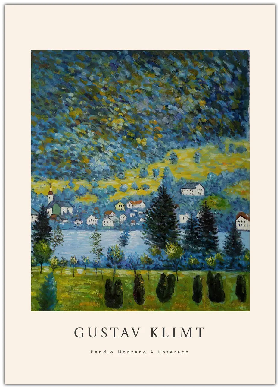 Gustav Klimt - Pendio Montano A Unterach Plakat