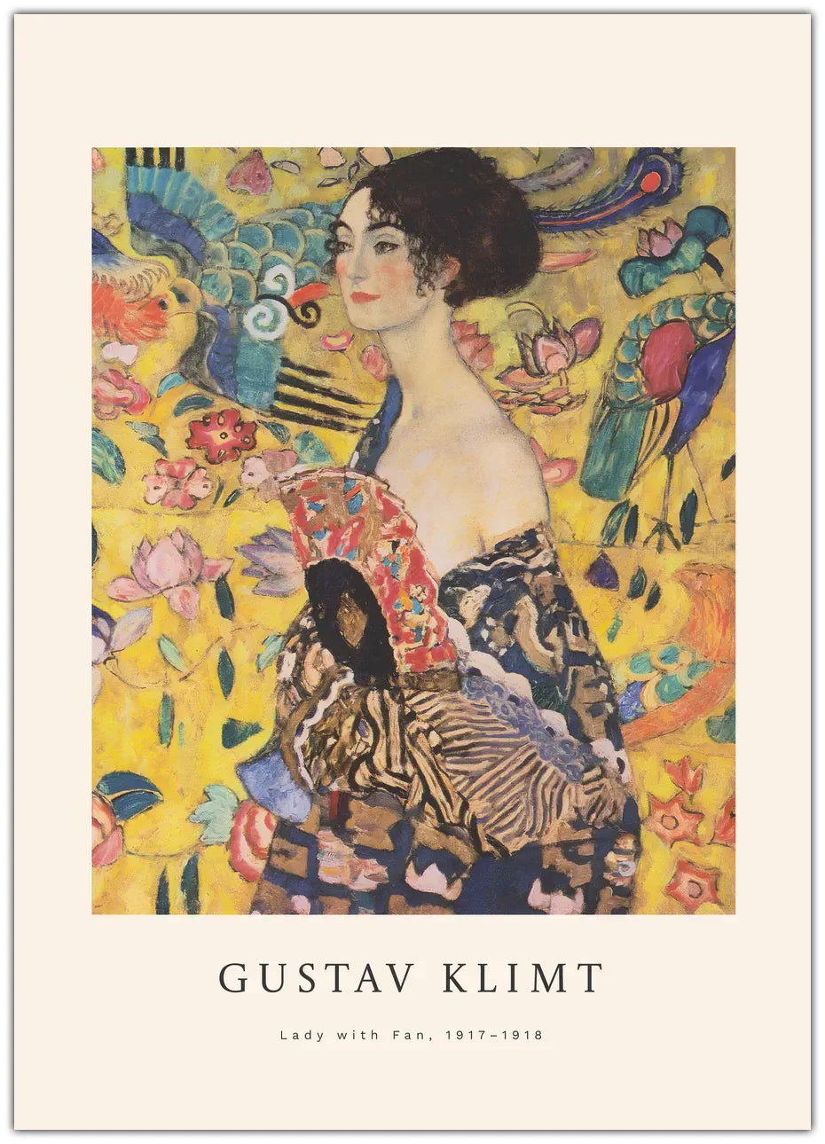 Gustav Klimt - Lady With Fan Plakat