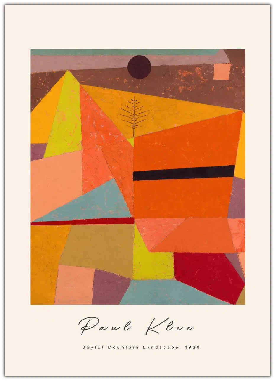 Paul Klee - Joyful Mountain Landscape Plakat
