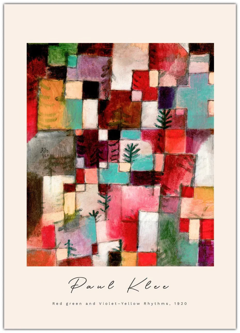 Paul Klee - Red Green And Violet Yellow Rhytms Plakat
