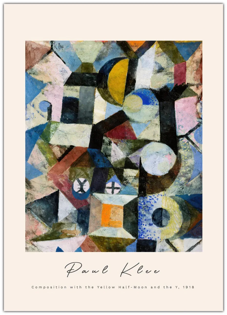 Paul Klee - Composition With The Yellow Half-Moon And The Y Plakat