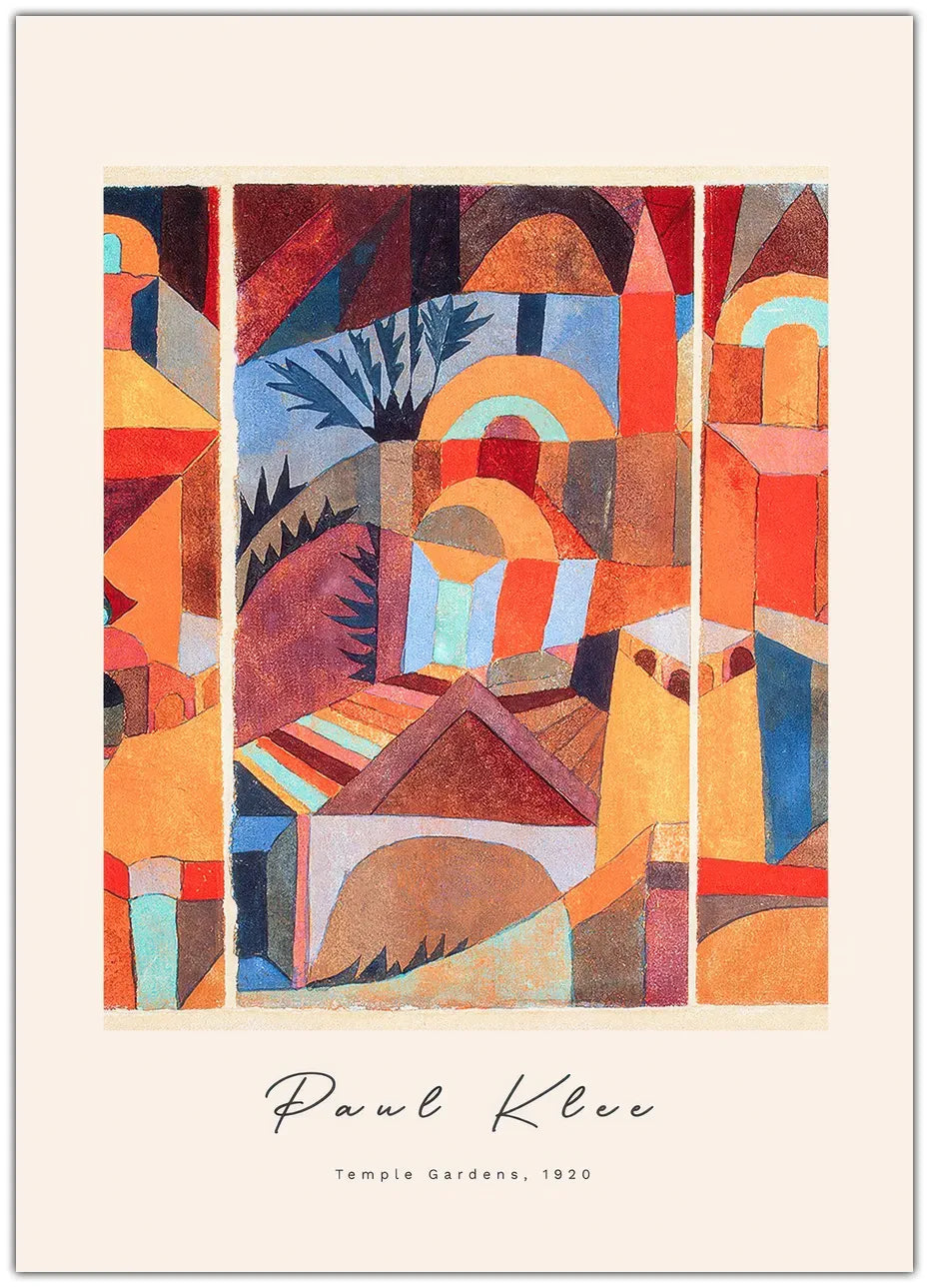 Paul Klee - Temple Garden Plakat