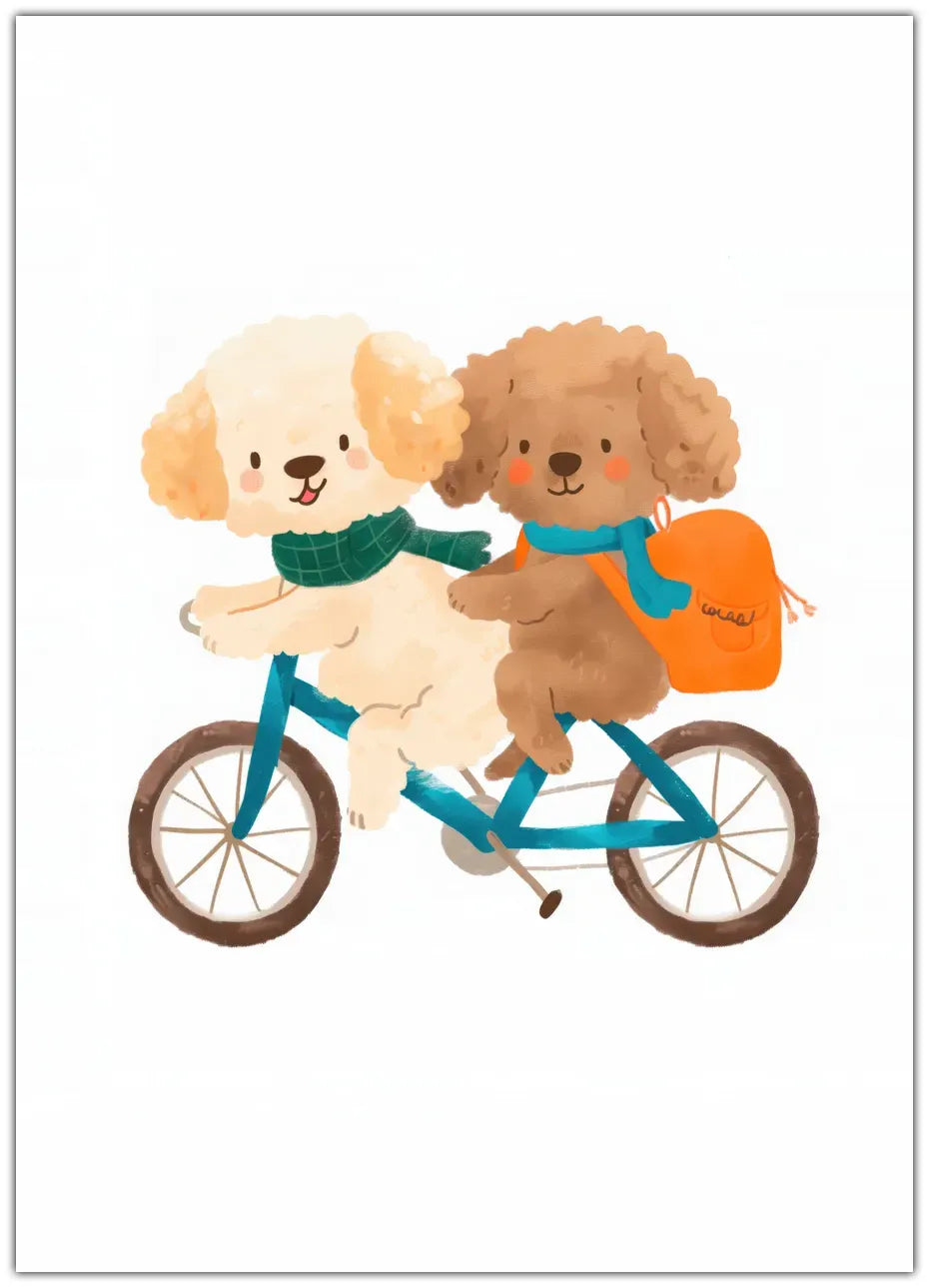 Dogs On Bicycles Plakat