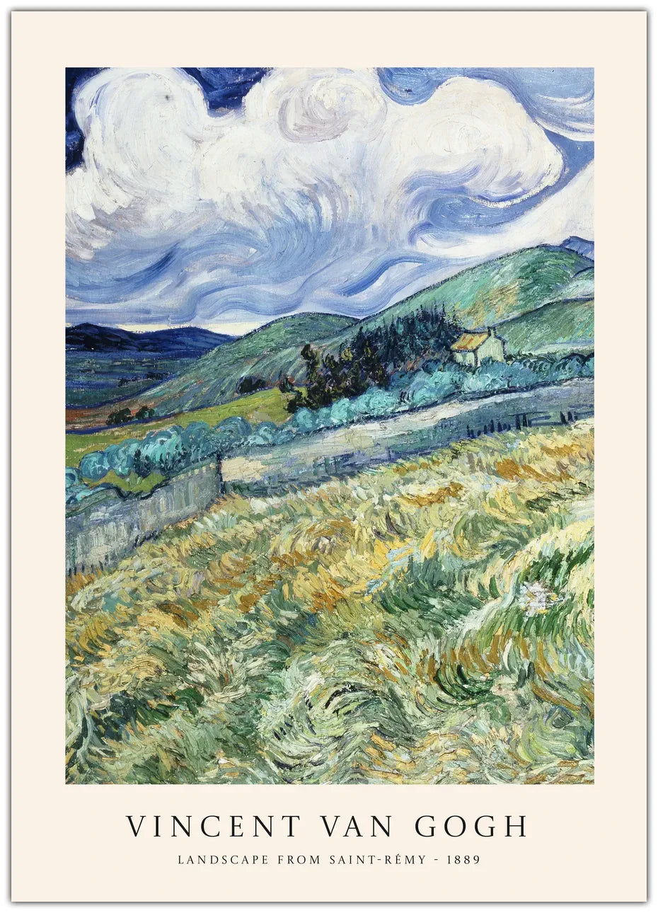 Van Gogh - Landscape from Saint-Rémy Plakat
