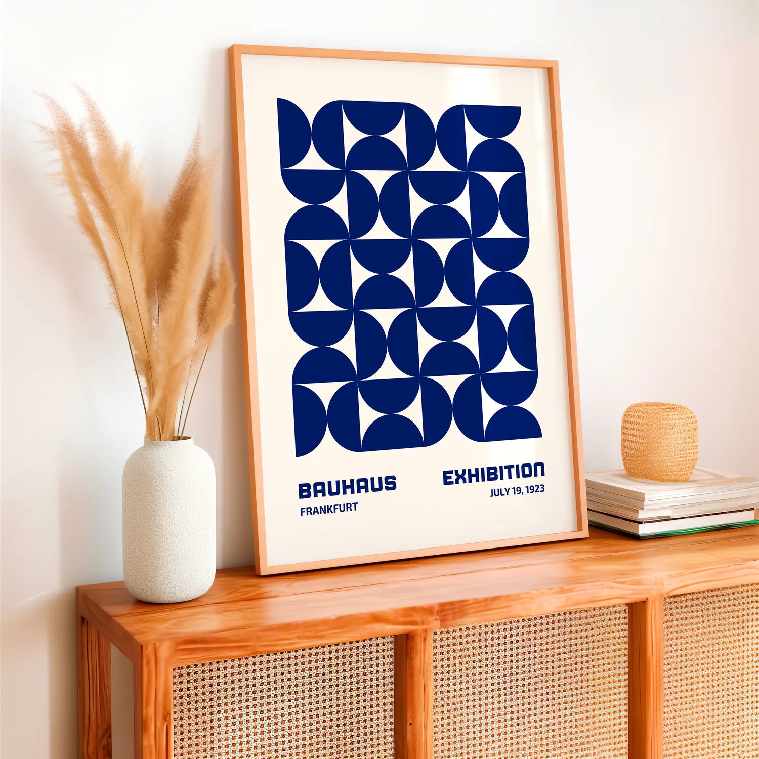 Bauhaus Blue Hourglass Plakat