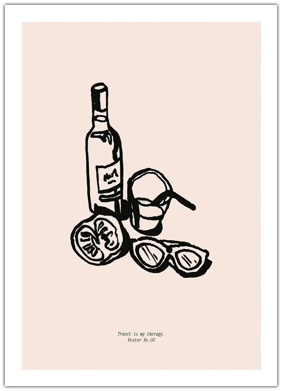 Travel Is Therapy Plakat
