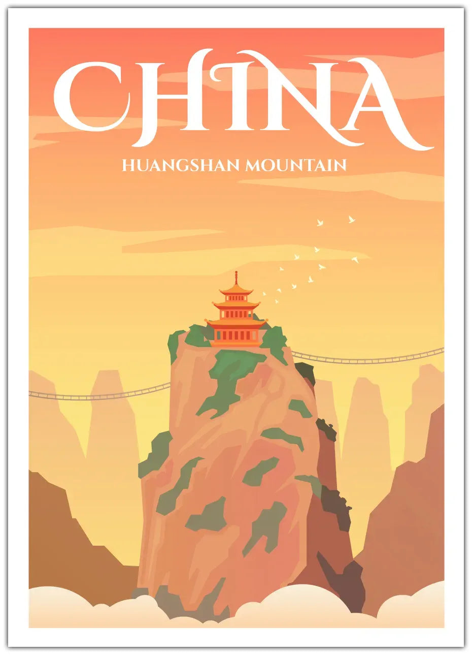 Huangshan Mountain Plakat