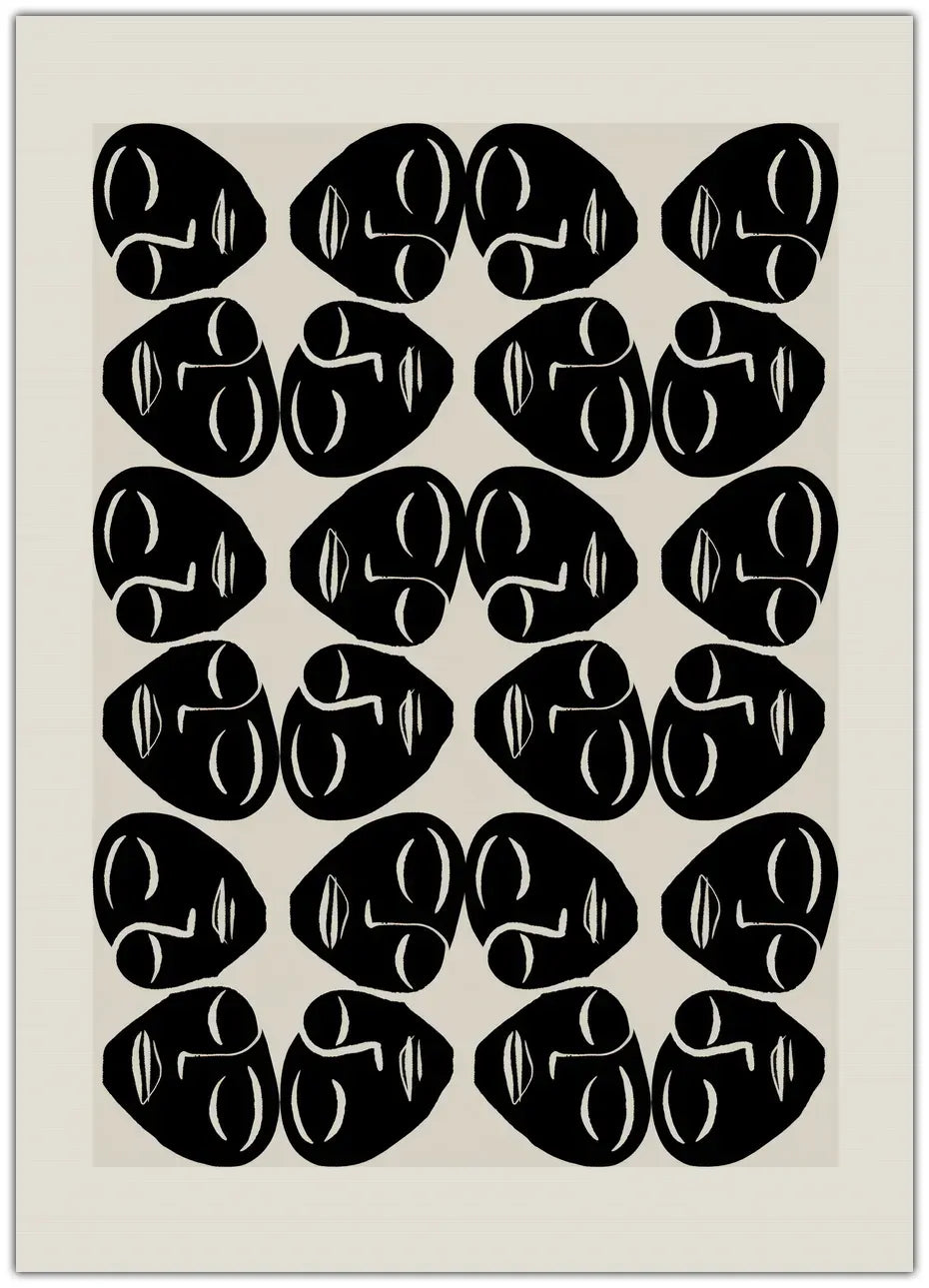 Heart Shaped Faces Plakat