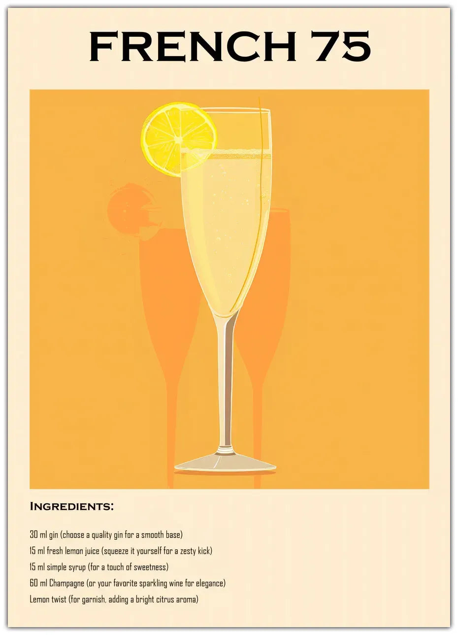 French 75 Plakat