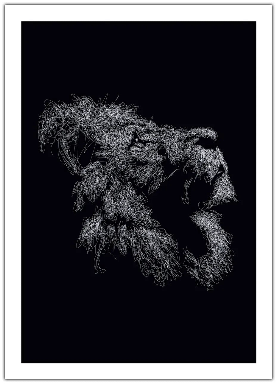 Lion Drawing Plakat