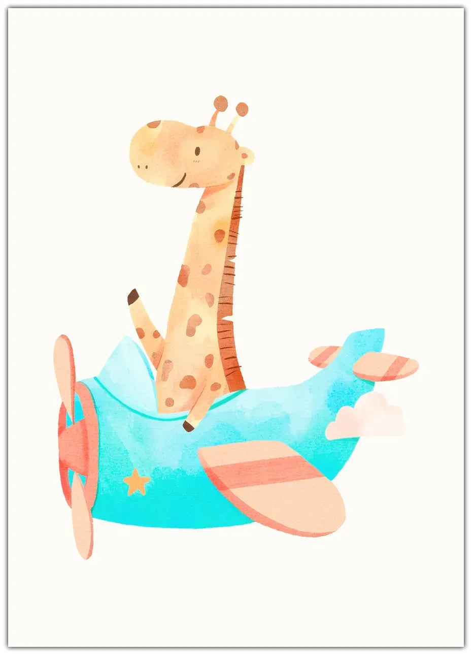 Flying Giraffe Plakat