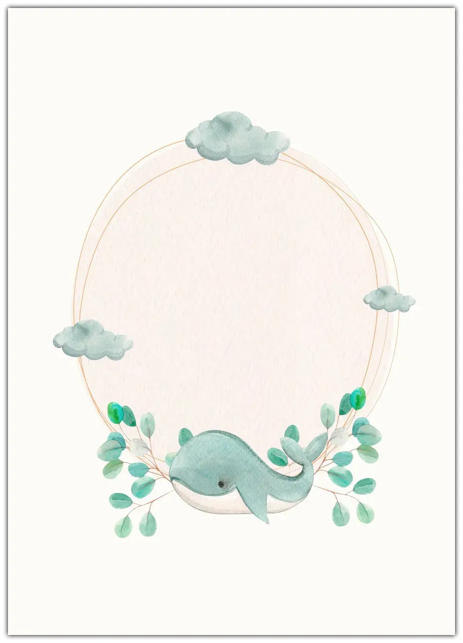Cloudy Whale Plakat