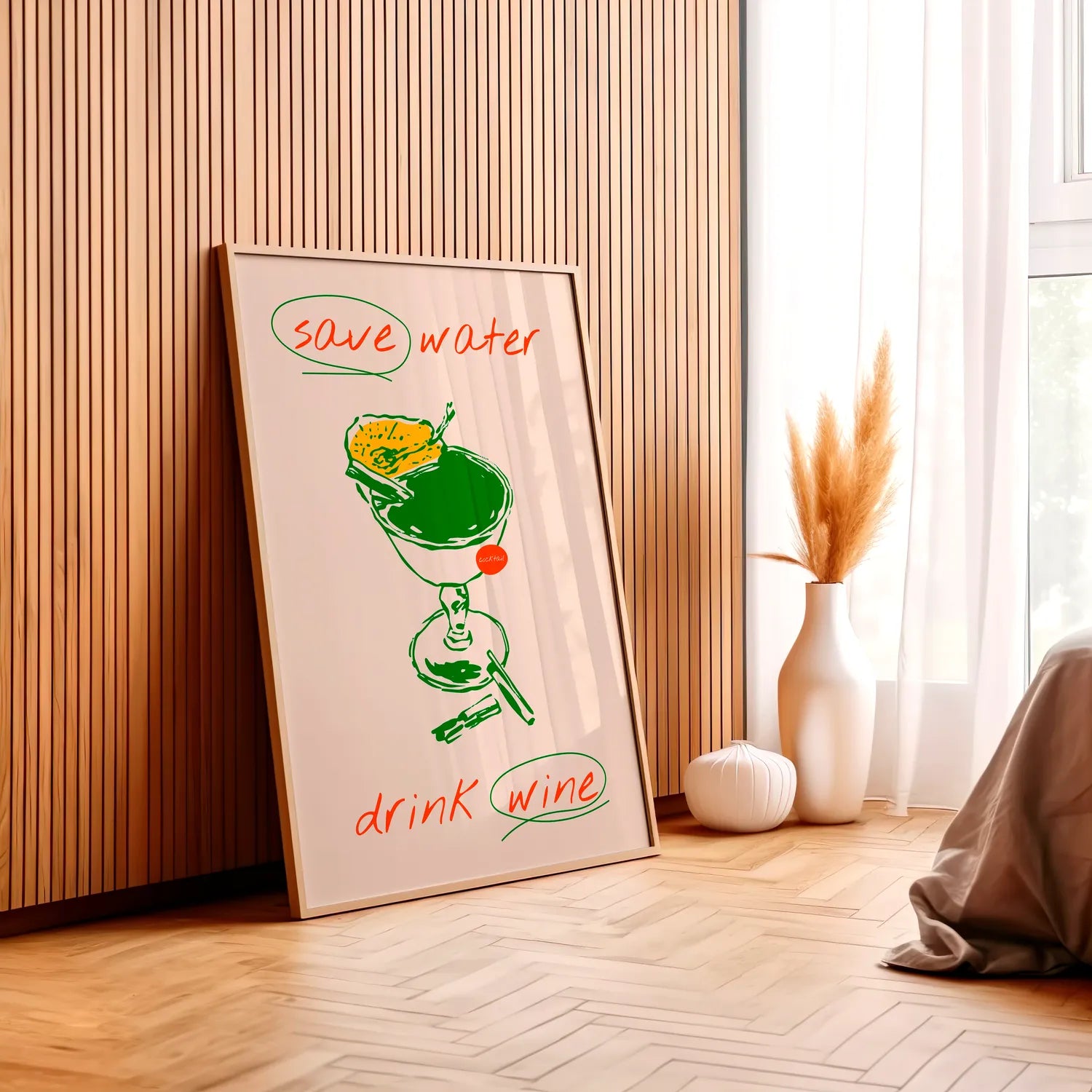 Save Water Drink Wine Plakat