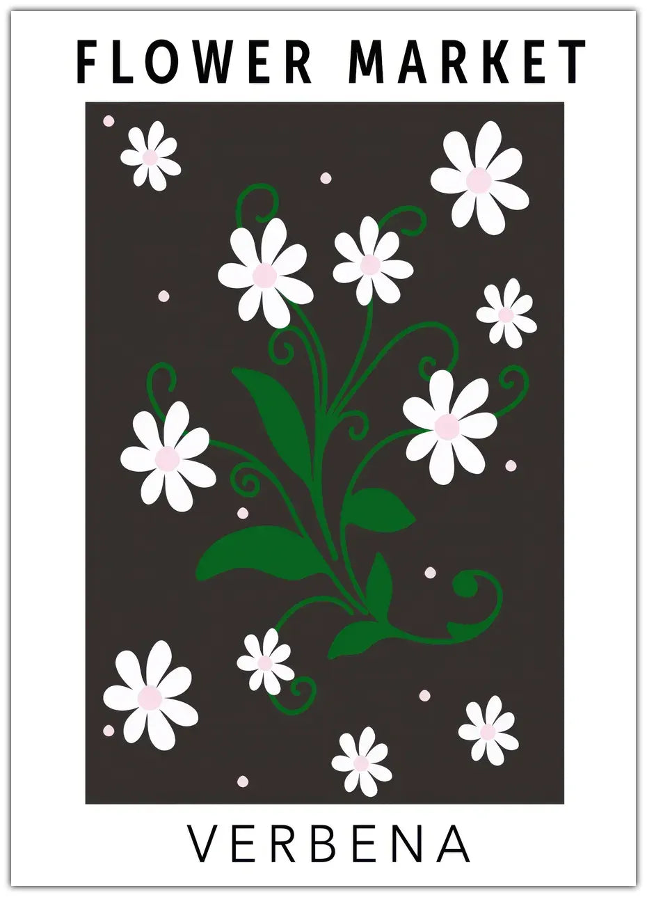 Flower Market Verbena Plakat