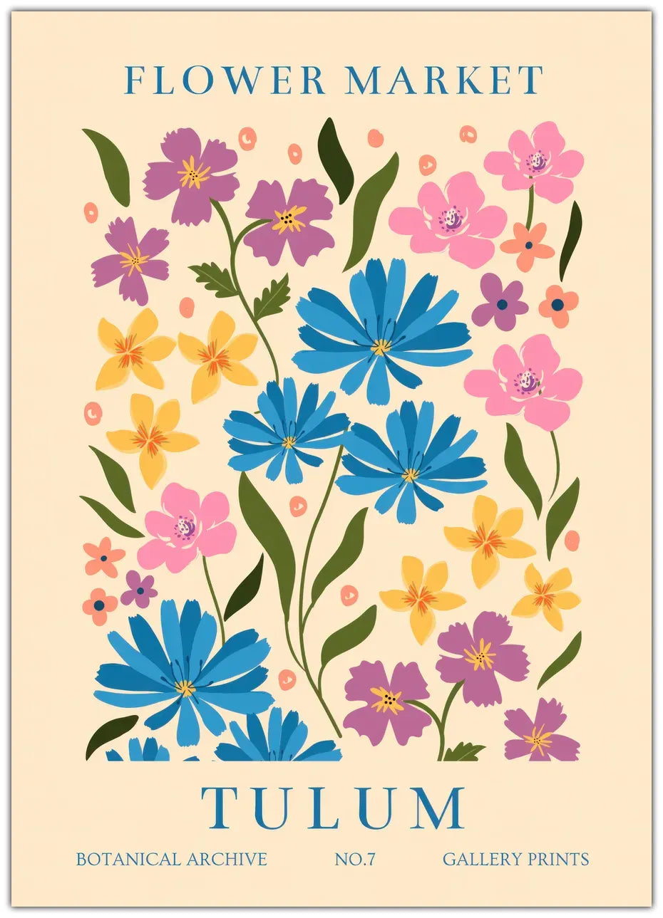 Flower Market Tulum Plakat
