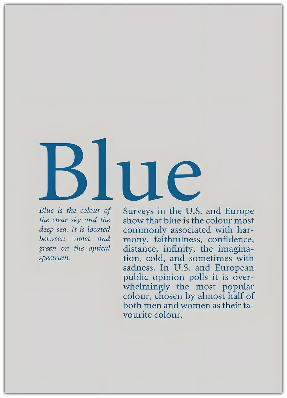 Blue Plakat