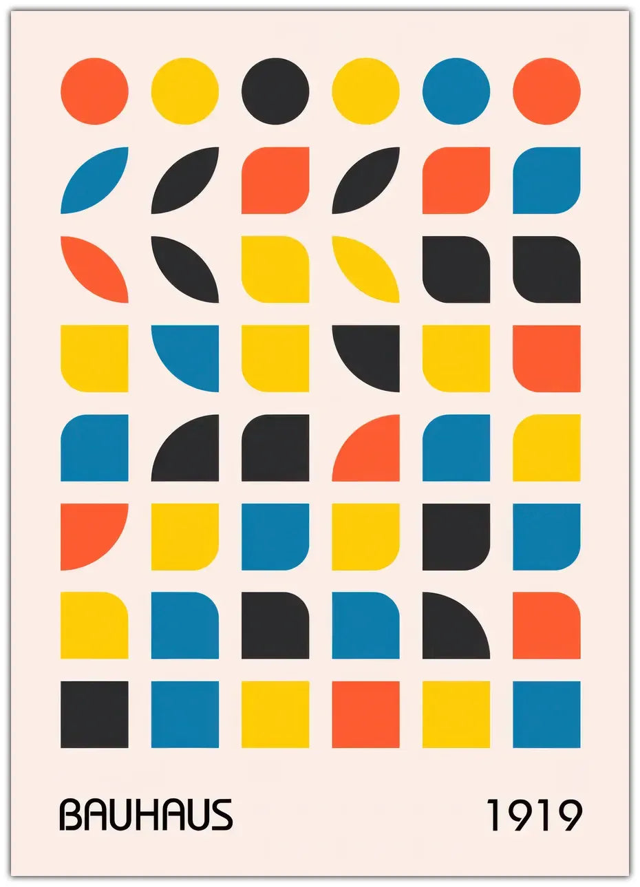 Bauhaus Shape Color Plakat
