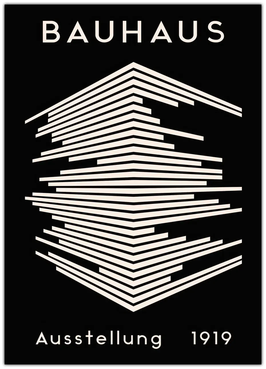 Bauhaus 1919 Black Stripes Plakat