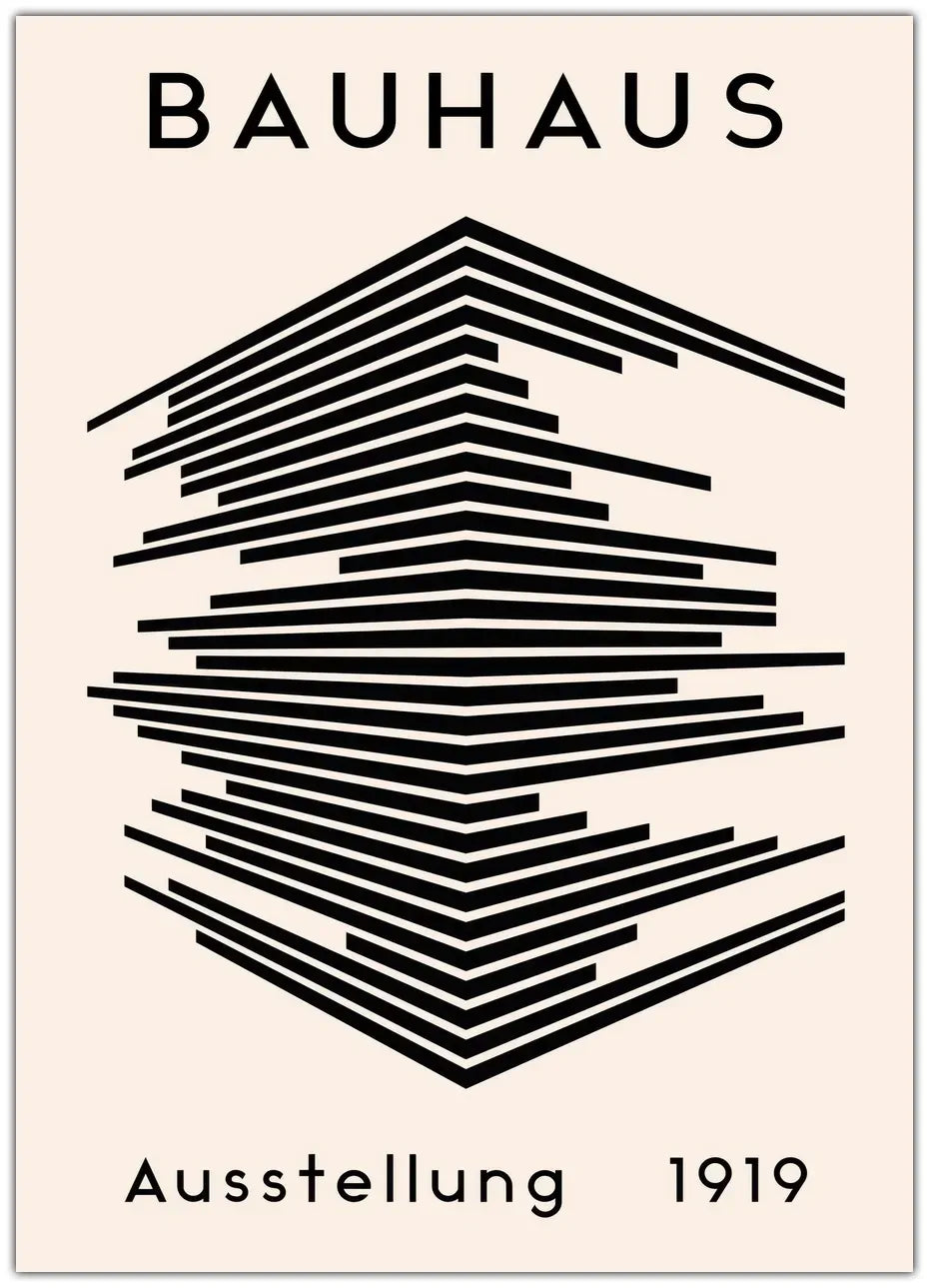 Bauhaus 1919 Stripes Plakat