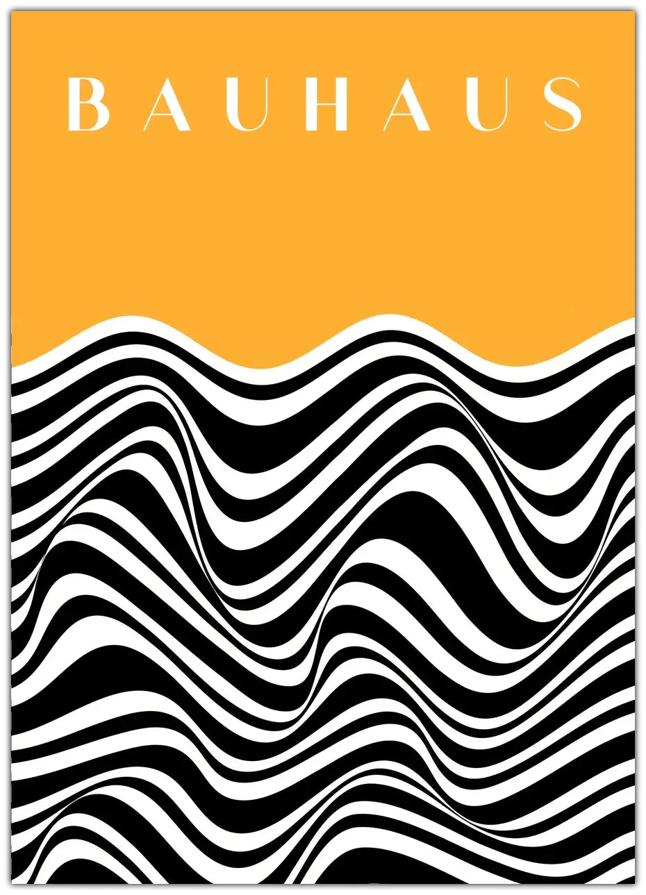 Bauhaus Orange Zebra Plakat
