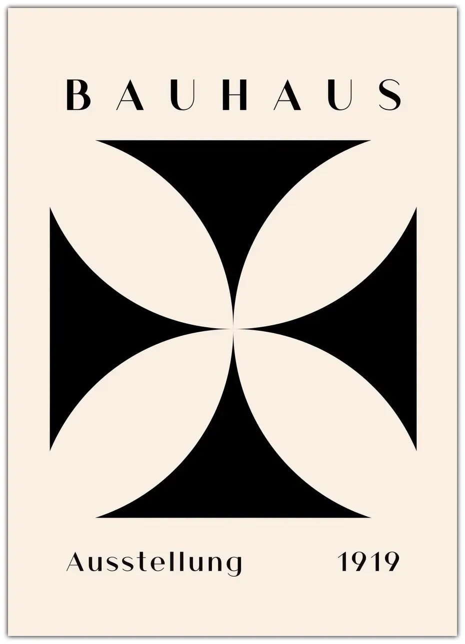 Bauhaus Black Flower Plakat