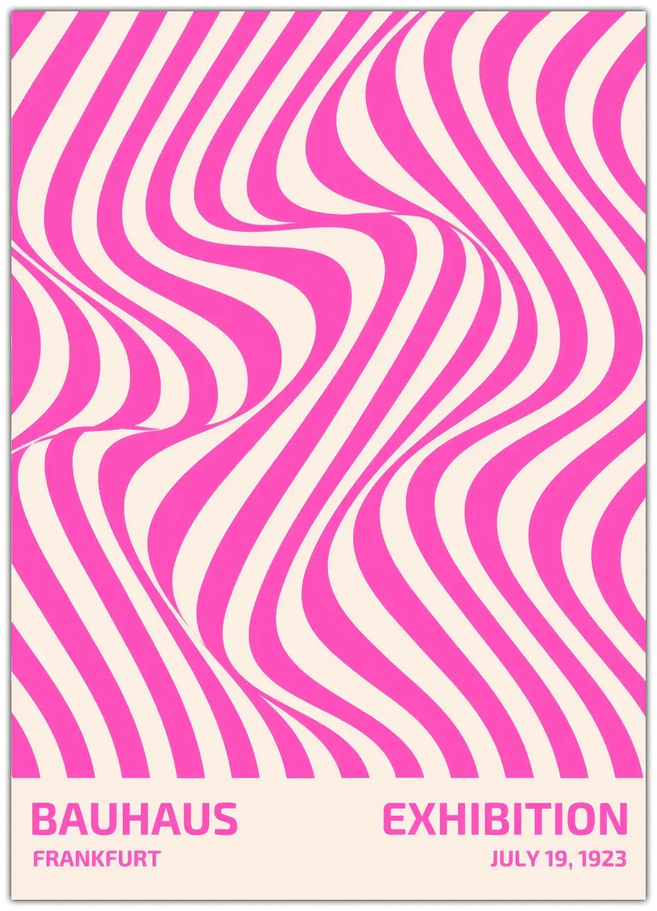 Bauhaus Pink Zebra Plakat