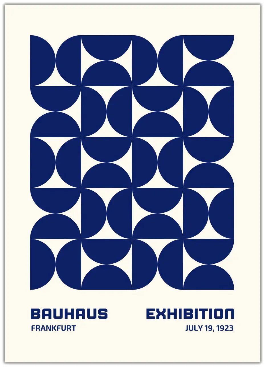 Bauhaus Blue Hourglass Plakat