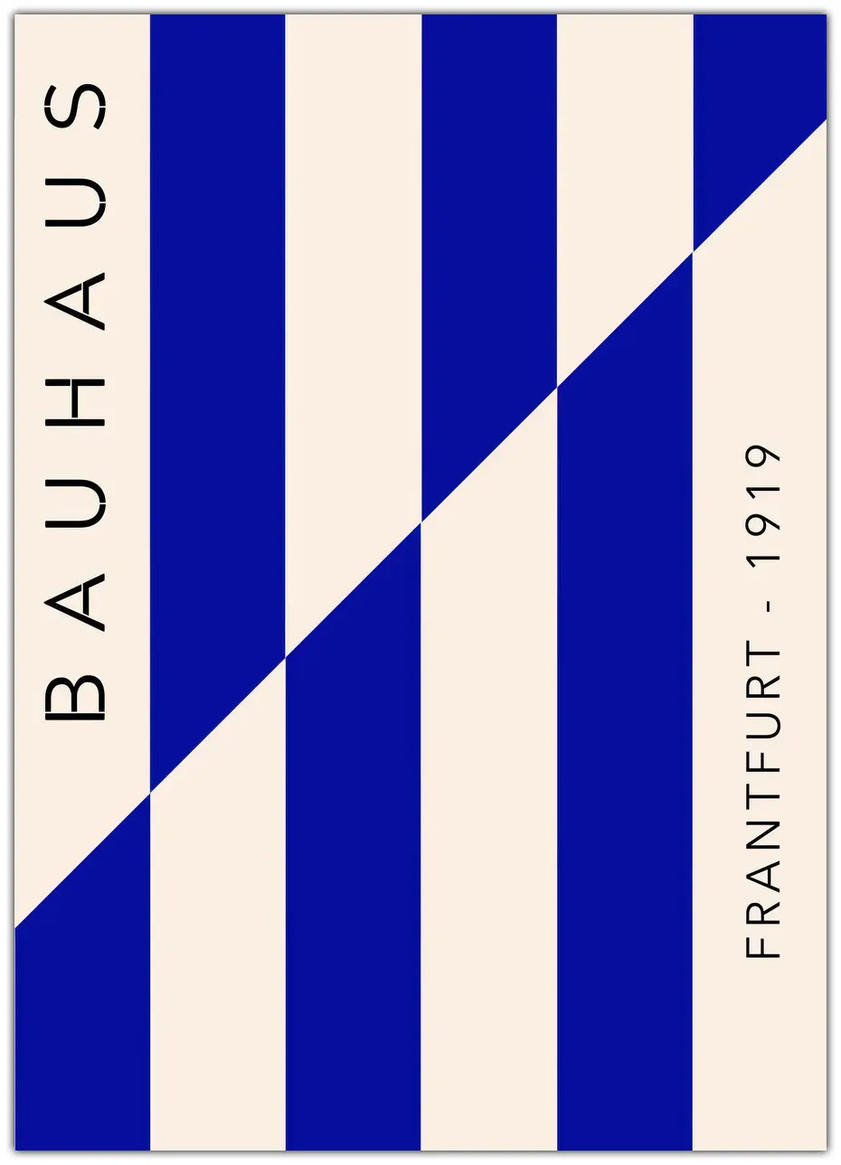 Bauhaus Reverse Blue Plakat