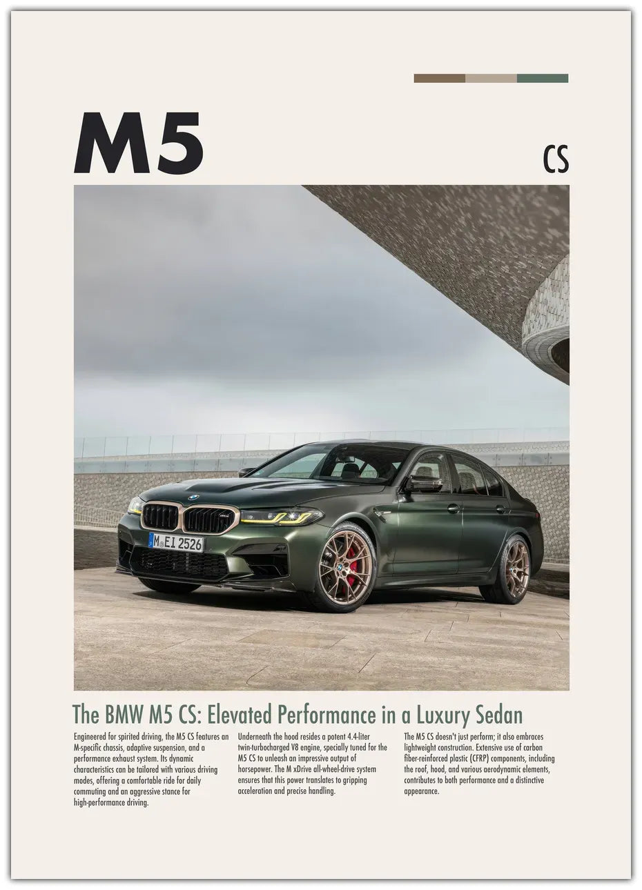 BMW M5 Plakat