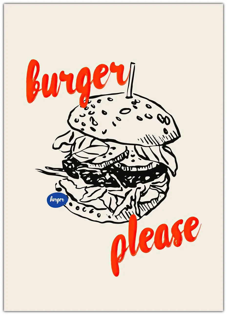 Burger Please Plakat