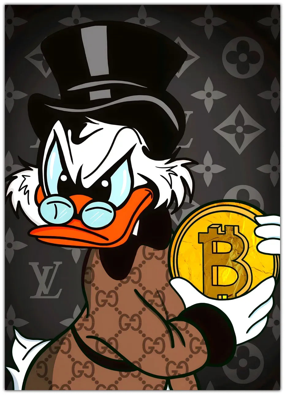 Scrooge Mcduck x Bitcoin Plakat