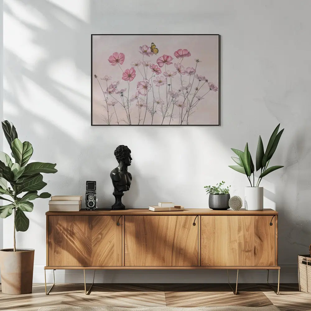 Cosmos and Butterfly Plakat
