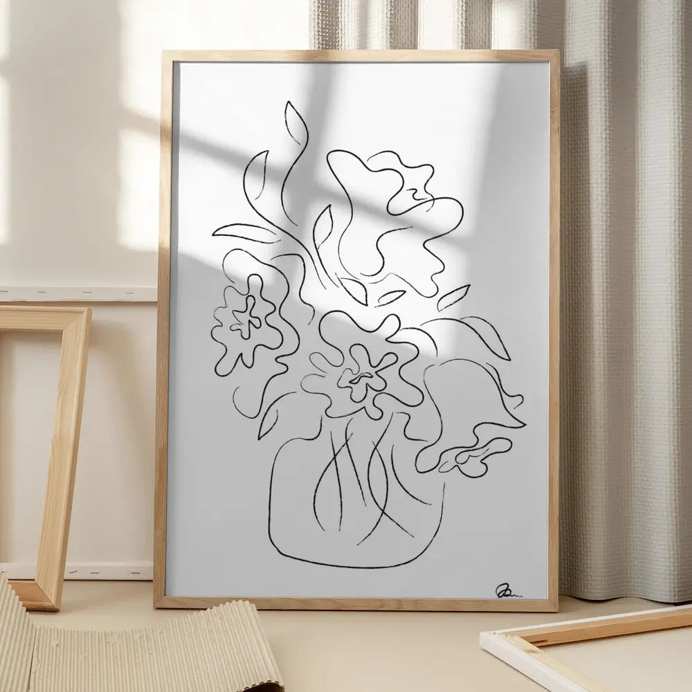 Flower Bouquet White Plakat