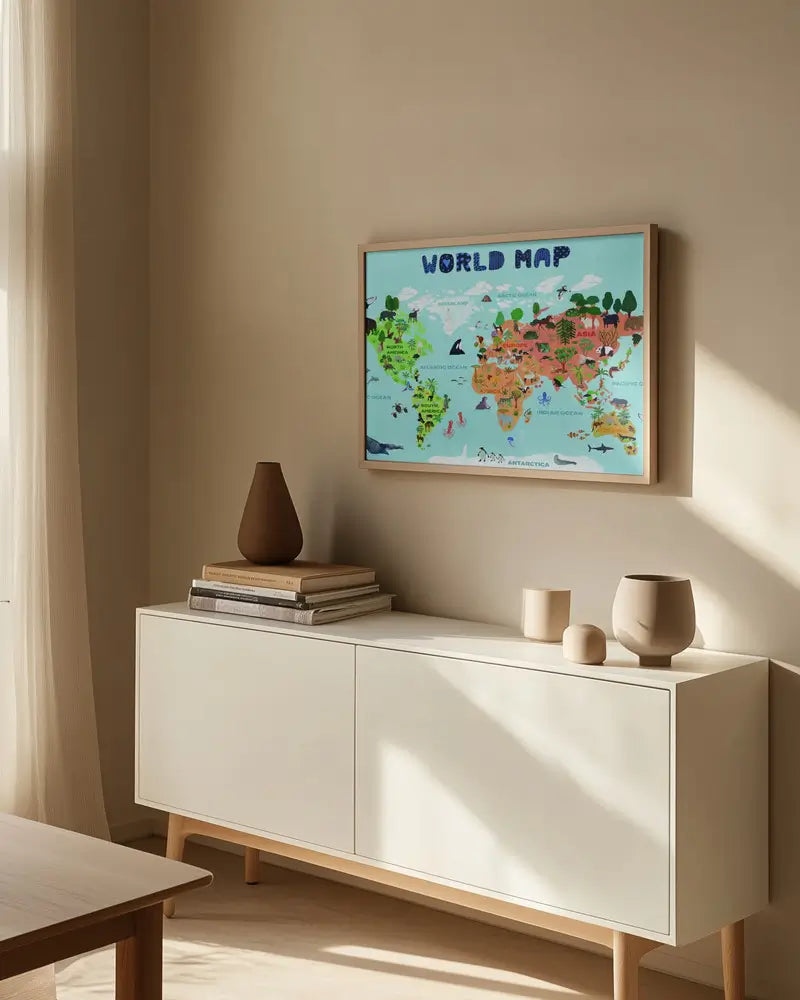World Map Plakat