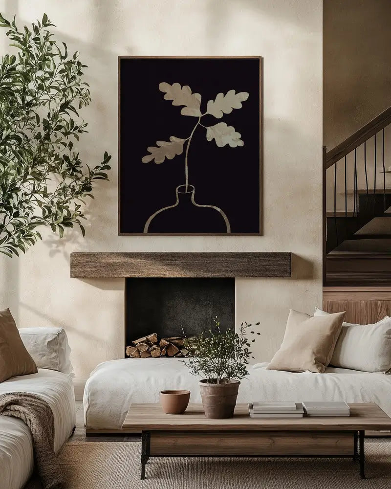 Leaves in Vase Gold Plakat