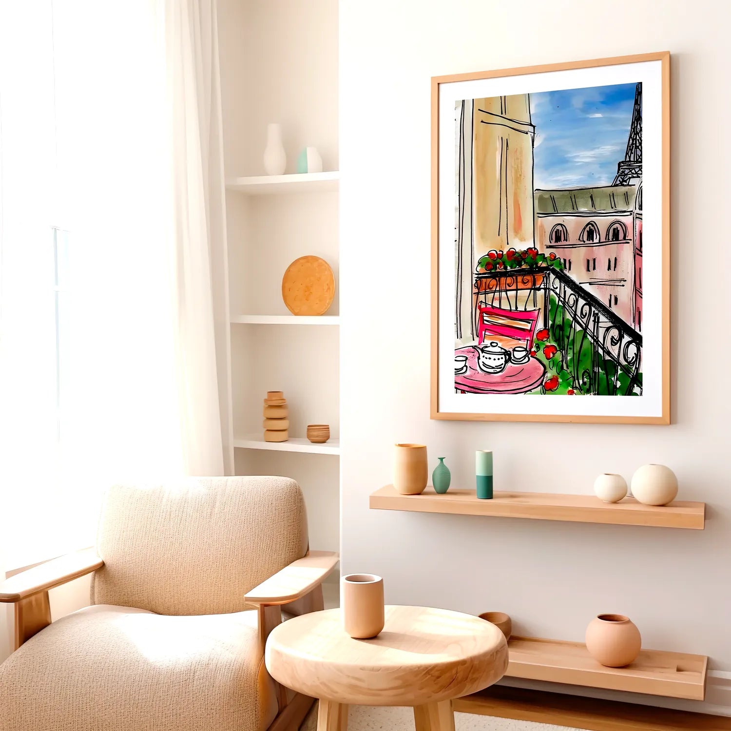 Balcony In Paris Plakat
