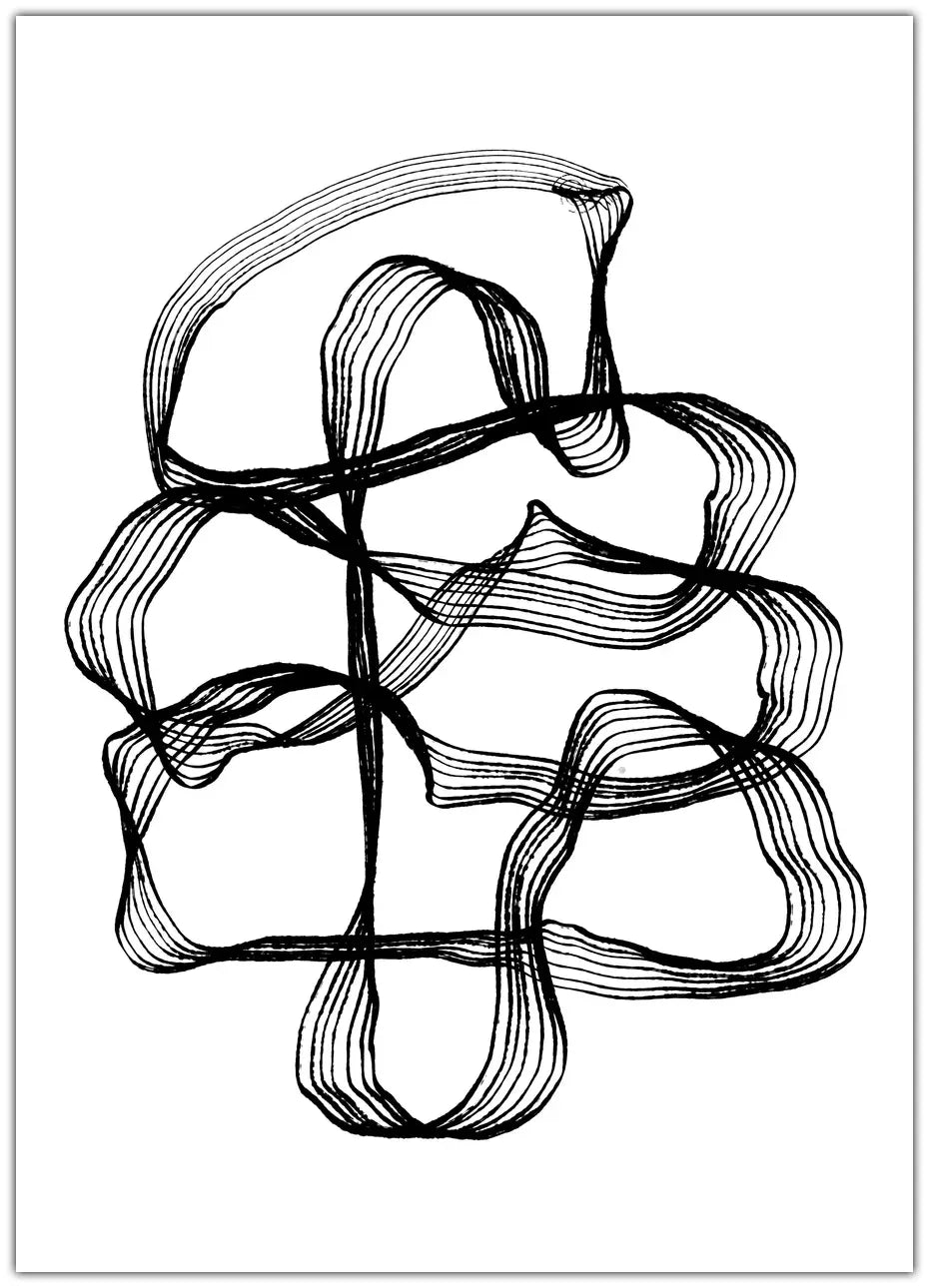 Ink Black and White Plakat