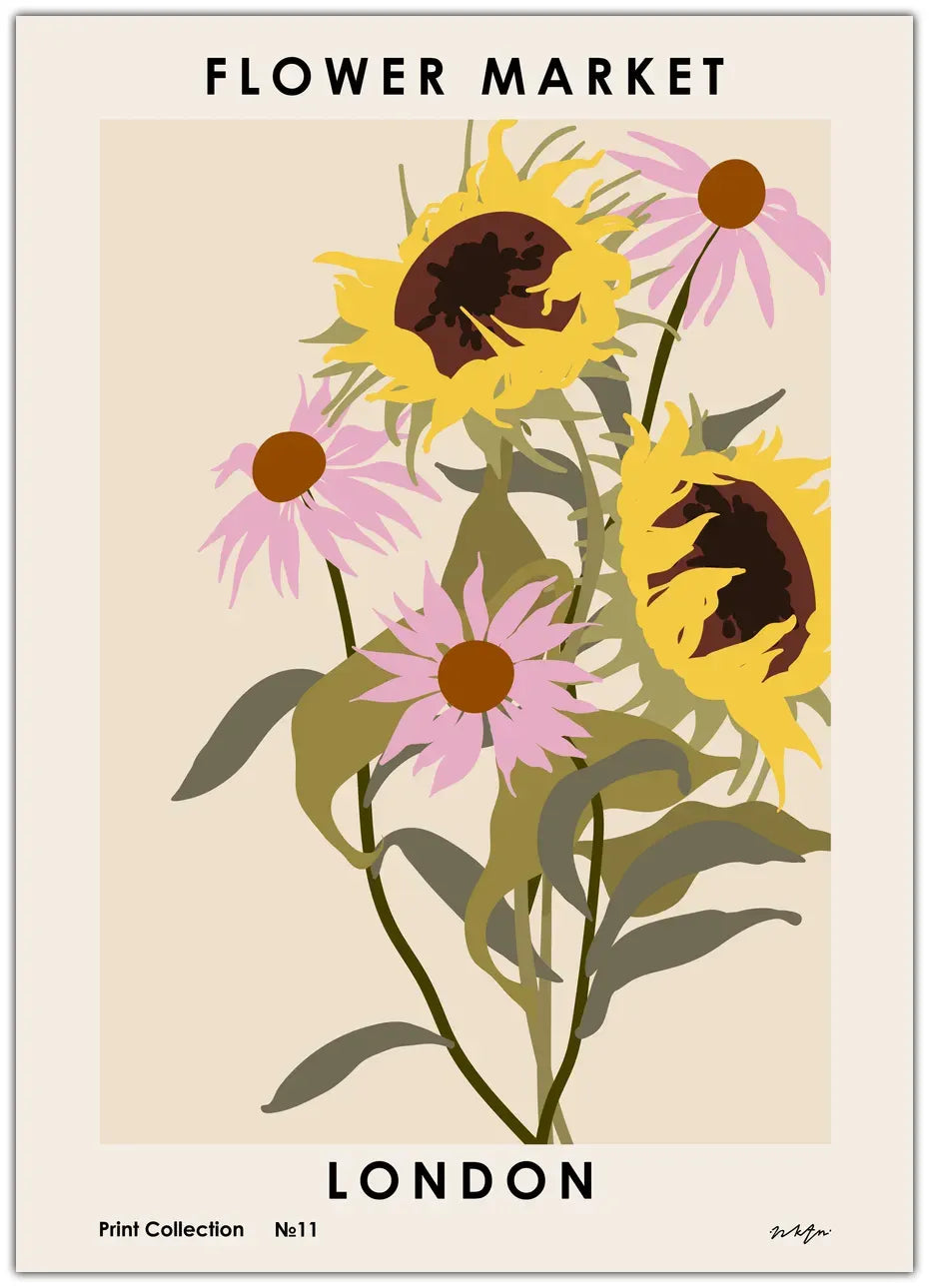 London Flower Plakat