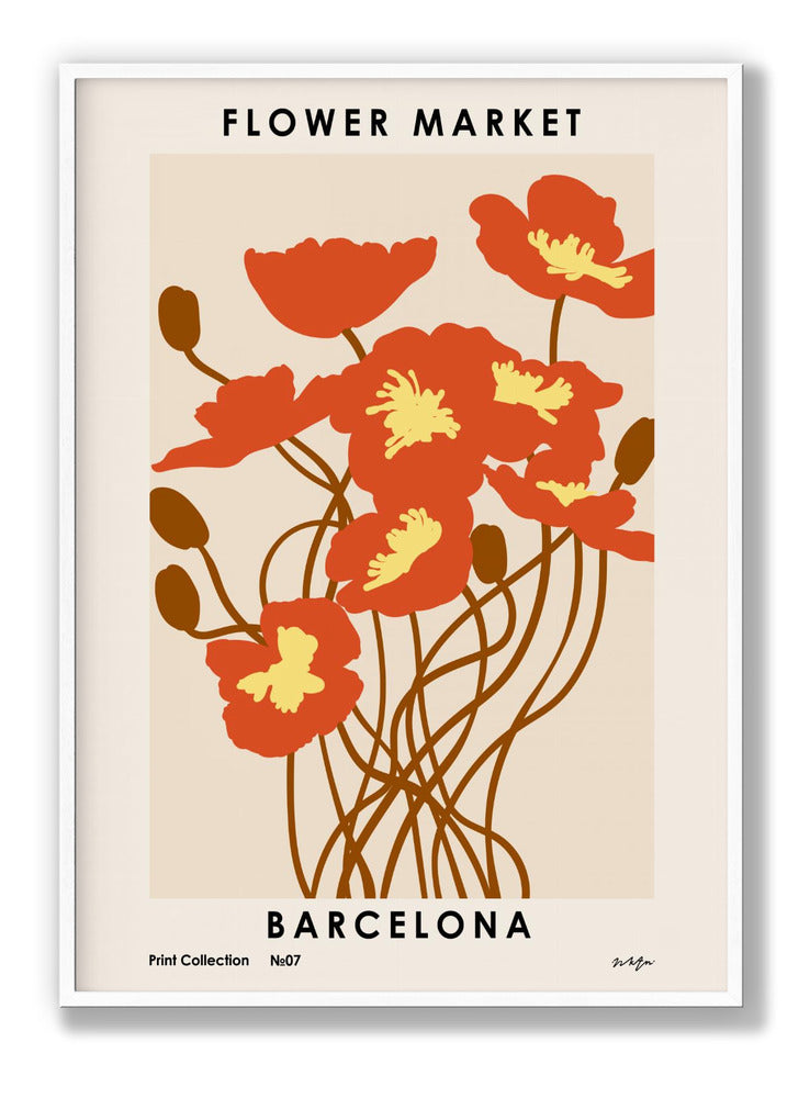 Flower Market. Barcelona Plakat