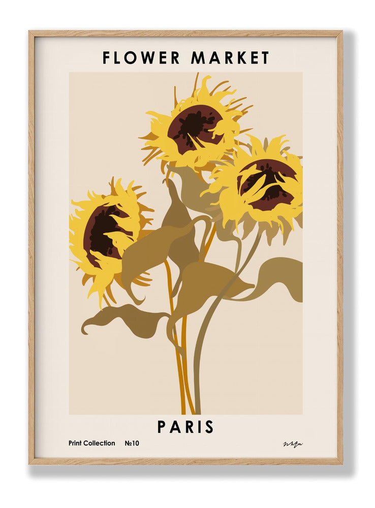 Paris sunflower Plakat