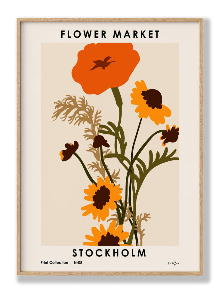 Flower Market. Stockholm Plakat