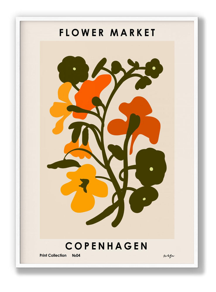 Flower Market. Copenhagen Plakat