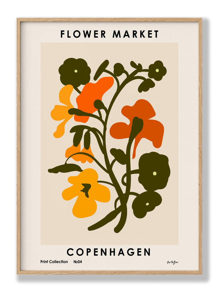 Flower Market. Copenhagen Plakat