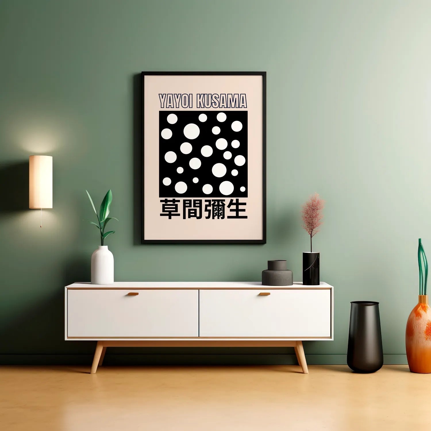 Yayoi Kusama - Schwarze Punkte Poster