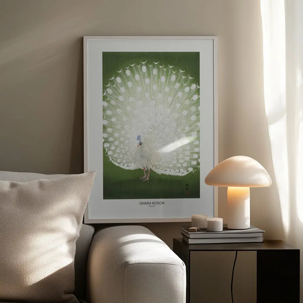 Ohara Koson - Peacock Cropped Plakat